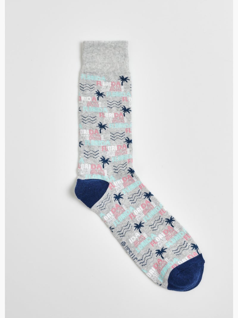 Paire de chaussettes licence Miami Vice - AFIBEL Gris Bleu marine - Kiabi