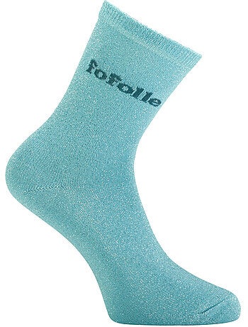 Paire de chaussettes lurex femme à paillettes message soft Fofolle Twinday