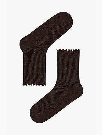 Paire de chaussettes mi-hautes à volants et paillettes penti