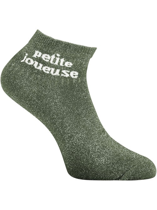 Paire de chaussettes mi-hautes lurex femme à paillettes Ptite Joueuse Twinday - Kiabi