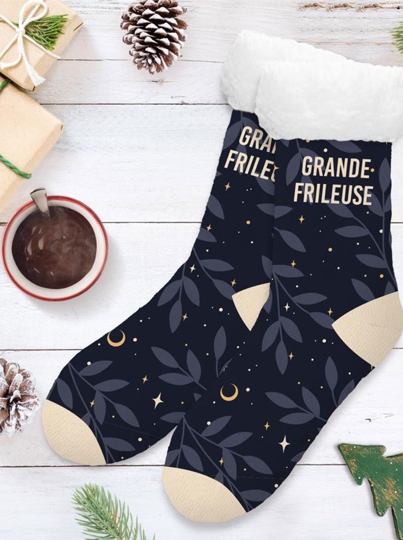 Paire de chaussettes moumoutes grande frileuse Bleu - Kiabi