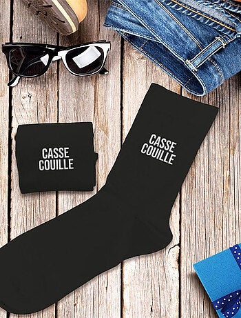 Paire de chaussettes noires Casse Couille