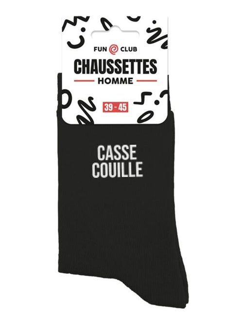 Paire de chaussettes noires Casse Couille - Kiabi