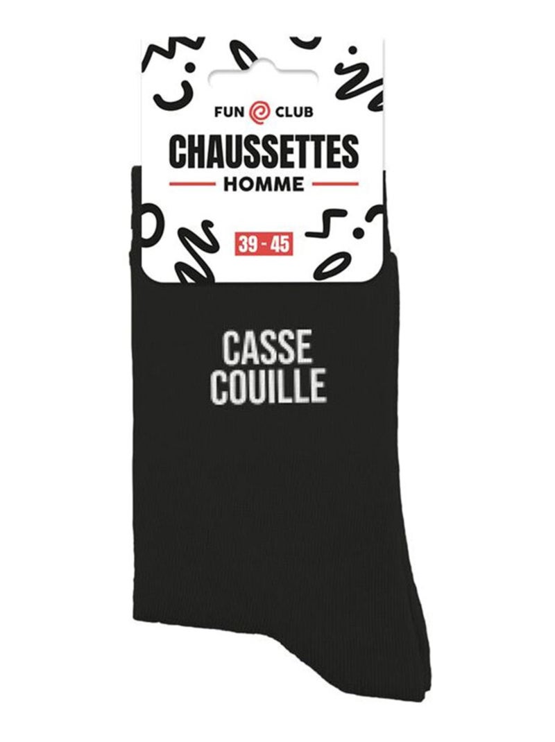 Paire de chaussettes noires Casse Couille Noir - Kiabi