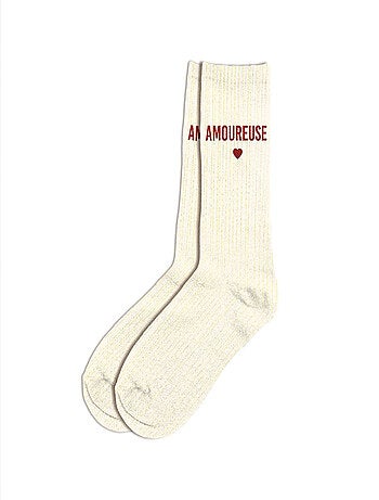 Paire de chaussettes pailletées amoureuse