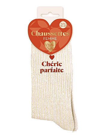 Paire de chaussettes pailletées chérie parfaite