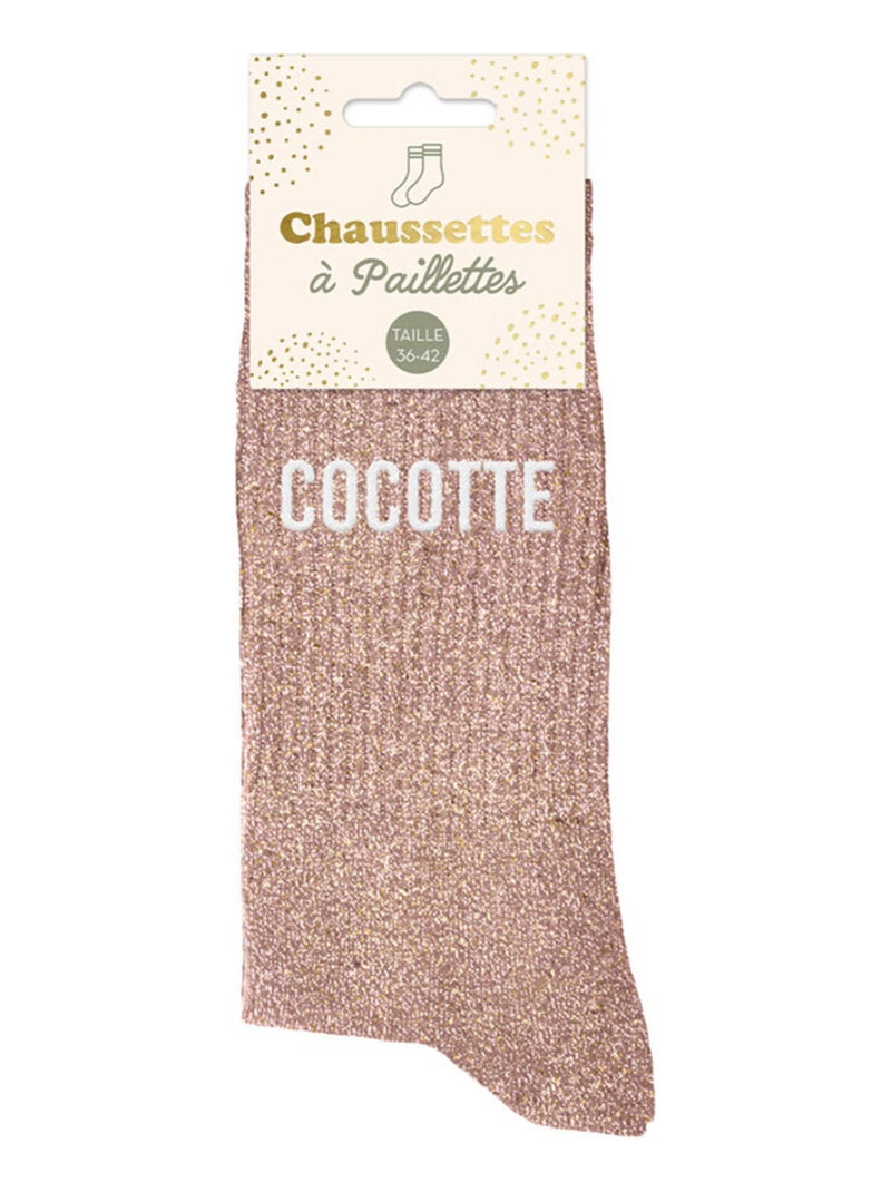 Paire de chaussettes pailletées Cocotte Rose - Kiabi