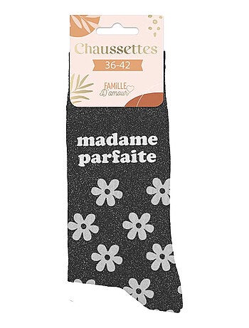 Paire de chaussettes pailletées madame parfaite