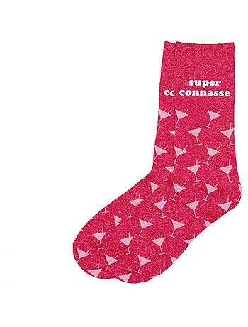 Paire de chaussettes pailletées super connasse