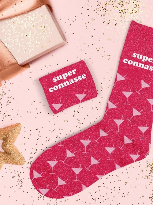 Paire de chaussettes pailletées super connasse - Kiabi