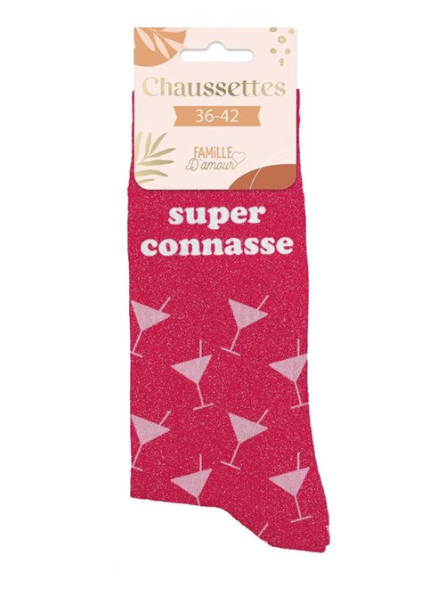 Paire de chaussettes pailletées super connasse - Kiabi