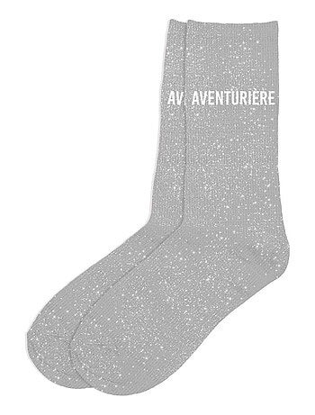 Paire de chaussettes paillettes aventurière