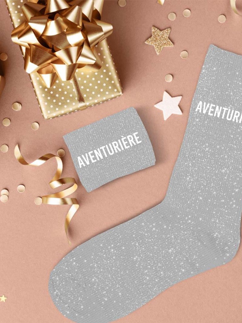 Paire de chaussettes paillettes aventurière Gris - Kiabi