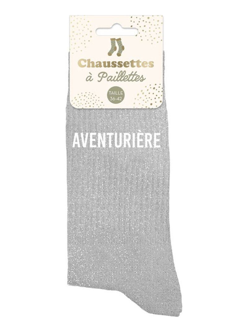 Paire de chaussettes paillettes aventurière Gris - Kiabi