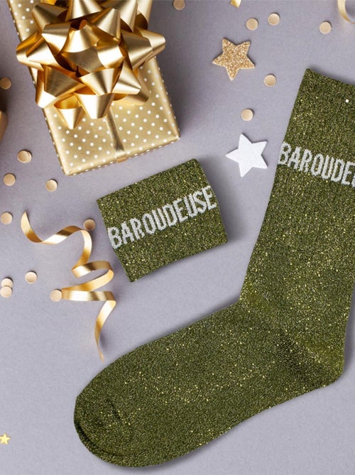 Paire de chaussettes paillettes baroudeuse - Kiabi