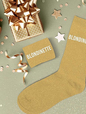 Paire de chaussettes paillettes blondinette