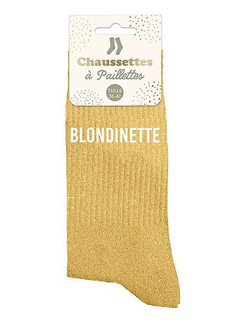 Paire de chaussettes paillettes blondinette