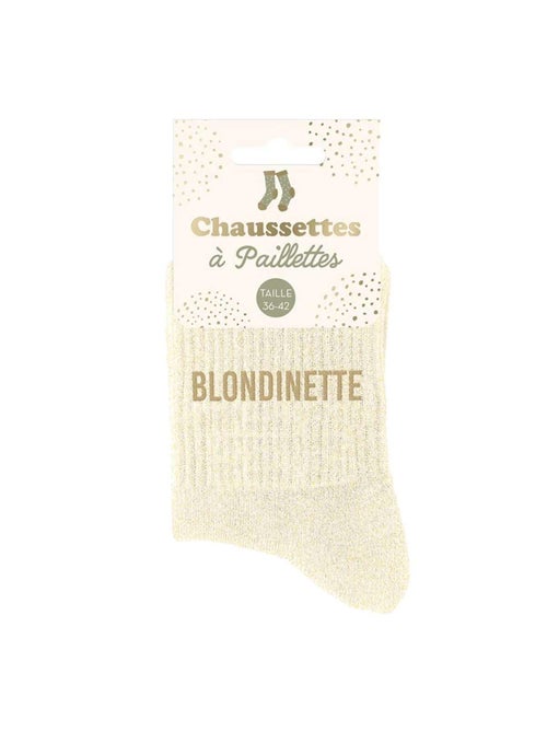 Paire de chaussettes paillettes blondinette - Kiabi