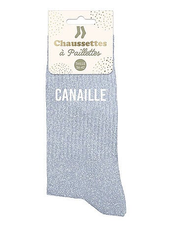 Paire de chaussettes paillettes canaille