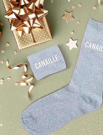 Paire de chaussettes paillettes canaille