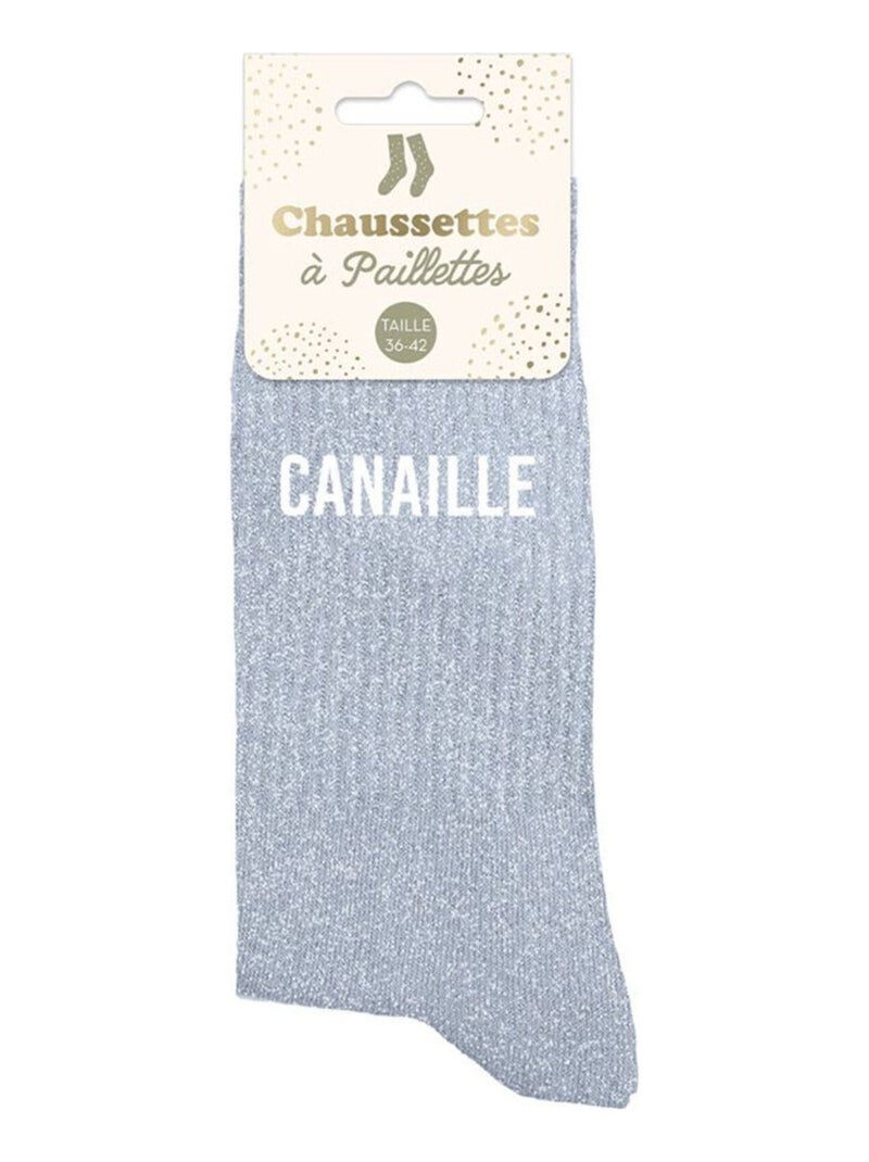 Paire de chaussettes paillettes canaille Bleu ciel - Kiabi