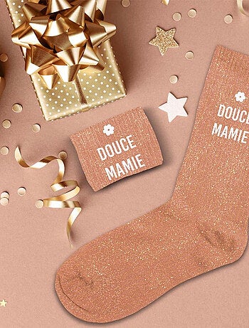 Paire de chaussettes paillettes douce mamie