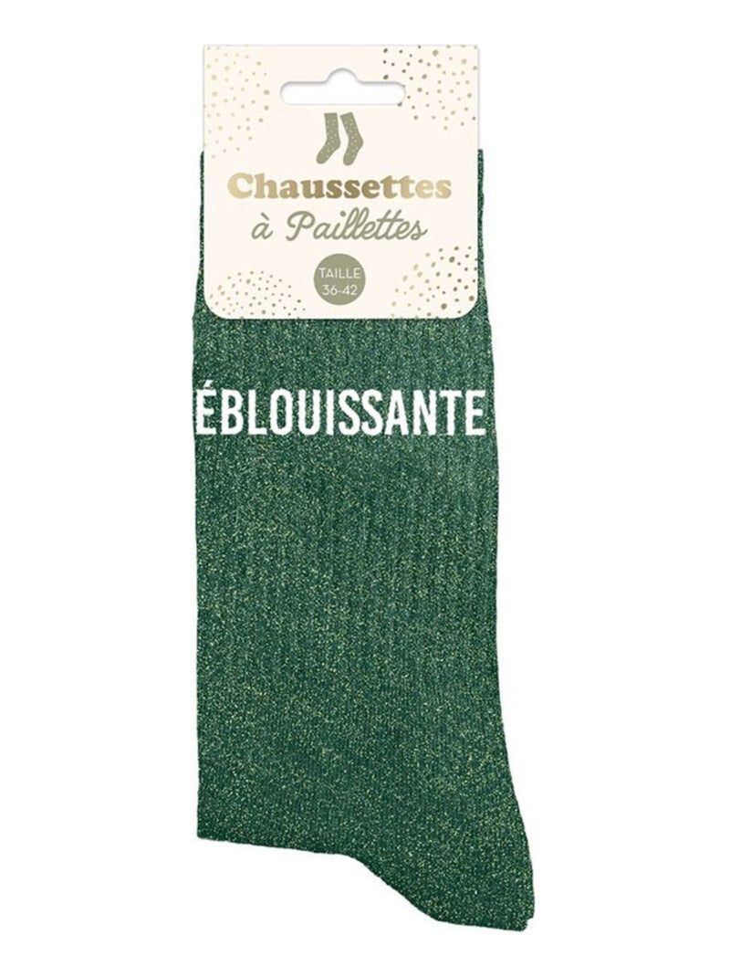 Paire de chaussettes paillettes Éblouissante Vert - Kiabi