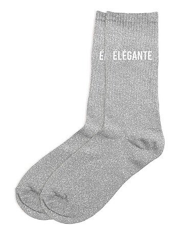 Paire de chaussettes paillettes Élégante