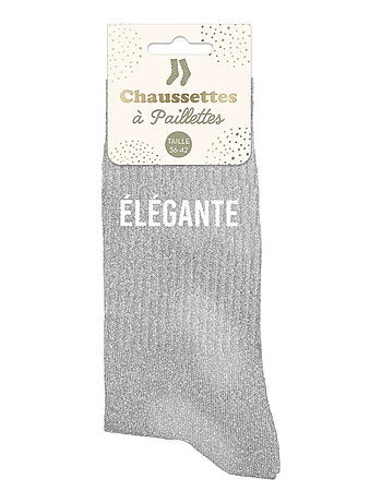 Paire de chaussettes paillettes Élégante