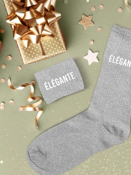 Paire de chaussettes paillettes Élégante - Kiabi