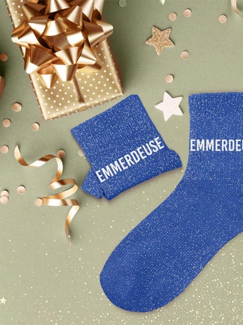 Paire de chaussettes paillettes emmerdeuse - Kiabi