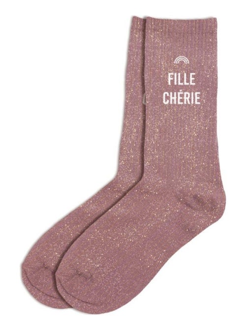 Paire de chaussettes paillettes fille chérie - Kiabi