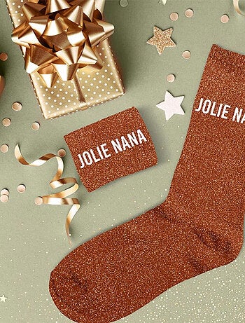 Paire de chaussettes paillettes jolie nana