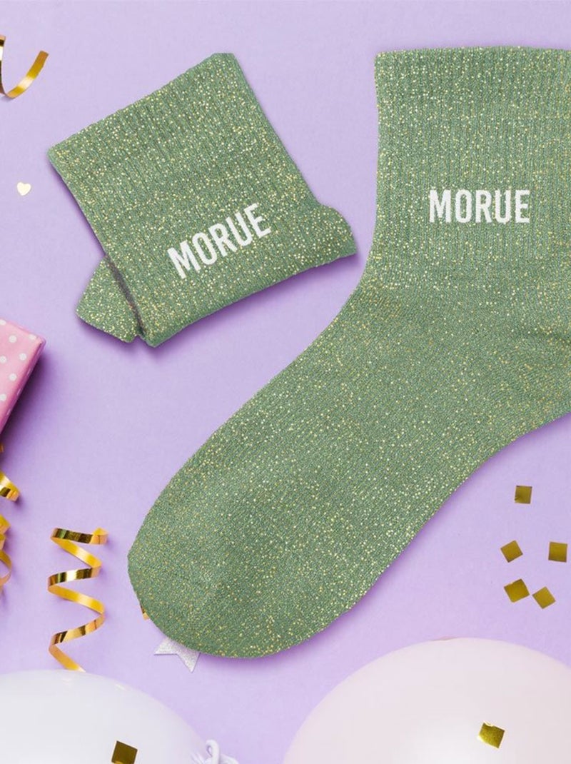 Paire de chaussettes paillettes morue Vert - Kiabi