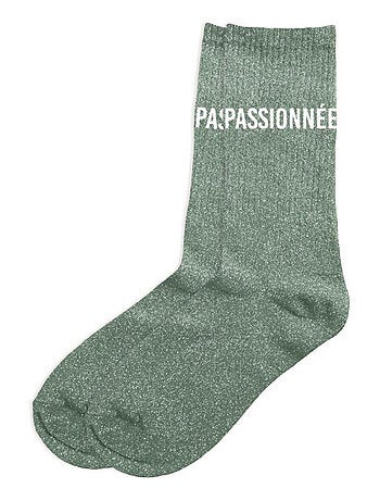 Paire de chaussettes paillettes passionnée