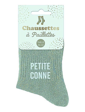 Paire de chaussettes paillettes petite conne