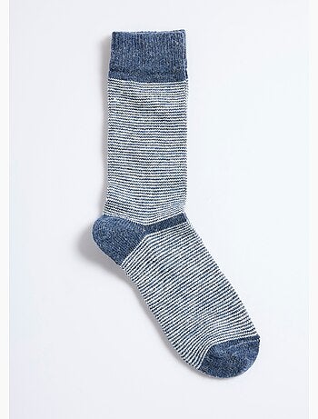 Paire de chaussettes ray��es chaudes avec laine - AFIBEL