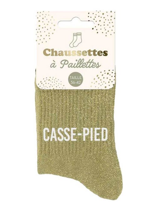 Paire de chaussettes vertes pailletées Casse-Pied - Kiabi