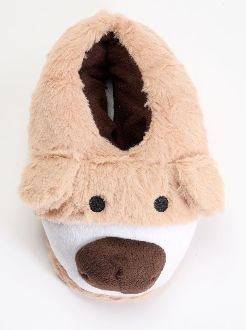 Paire de chaussons 'chiens' Marron - Kiabi