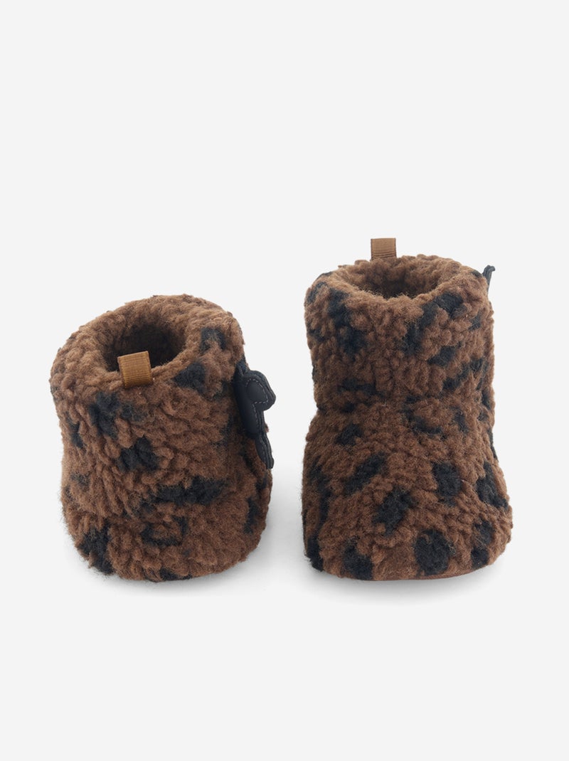 Paire de chaussons 'Disney' en matière moutonnée Marron - Kiabi