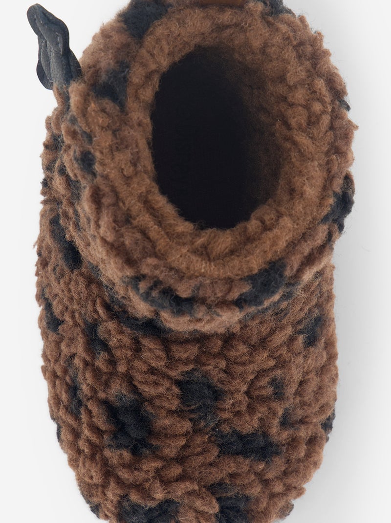Paire de chaussons 'Disney' en matière moutonnée Marron - Kiabi