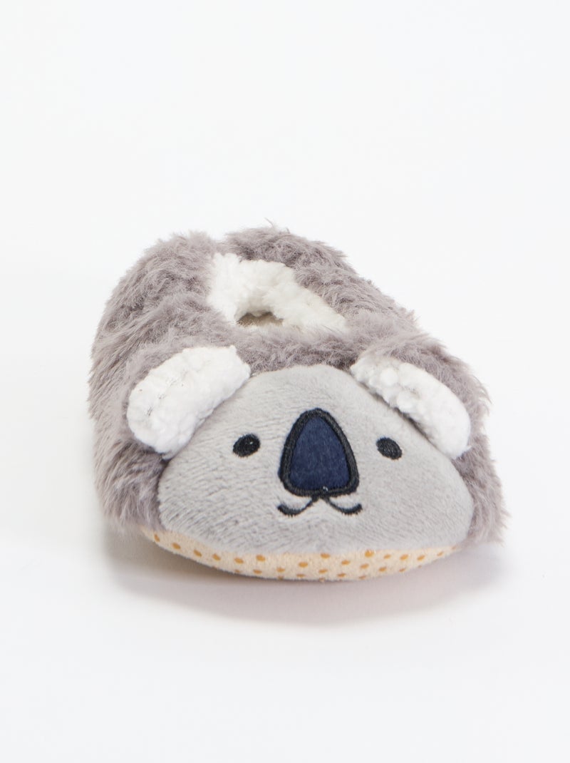 Paire de chaussons 'Koala' Gris - Kiabi