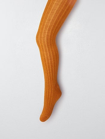 Paire de collants côtelés