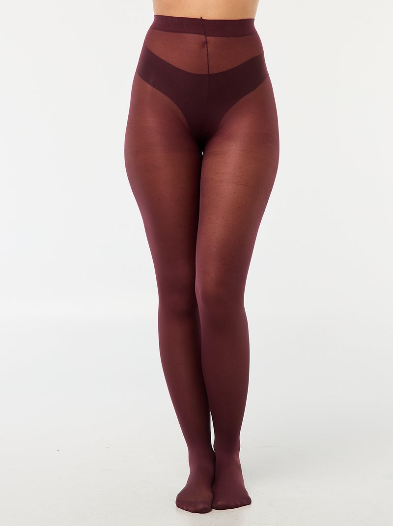 Paire de collants légers 40 deniers Rouge - Kiabi