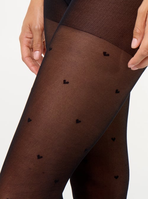 Paire de collants motifs coeurs - Kiabi Paire de collants motifs coeurs - Kiabi
