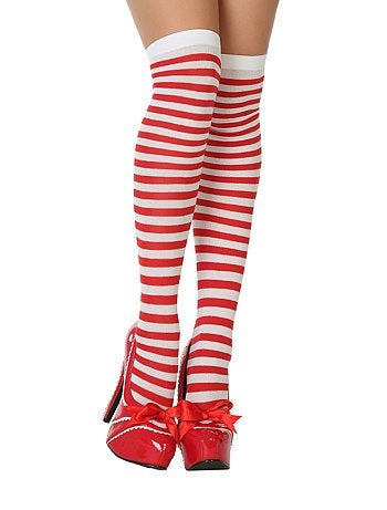 Paire de collants rayés