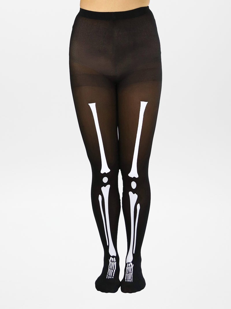 Paire de collants Squelette - Halloween NOIR - Kiabi