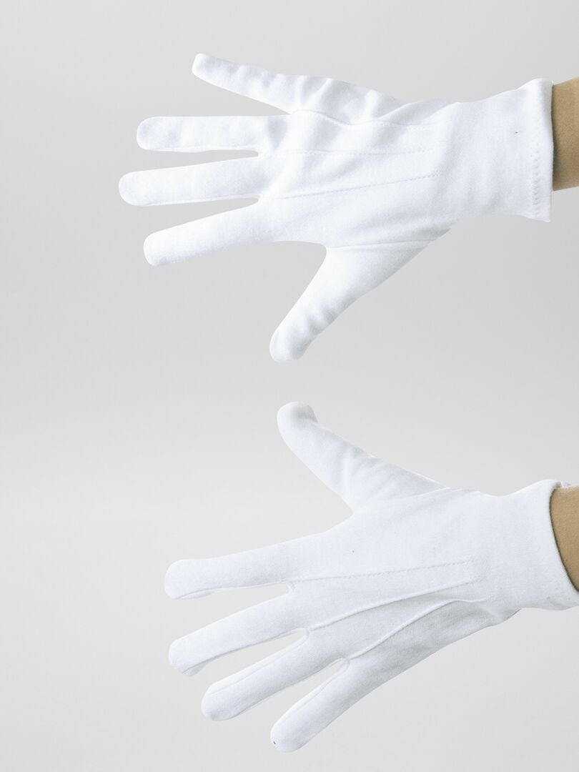 Paire de gants courts blanc - Kiabi