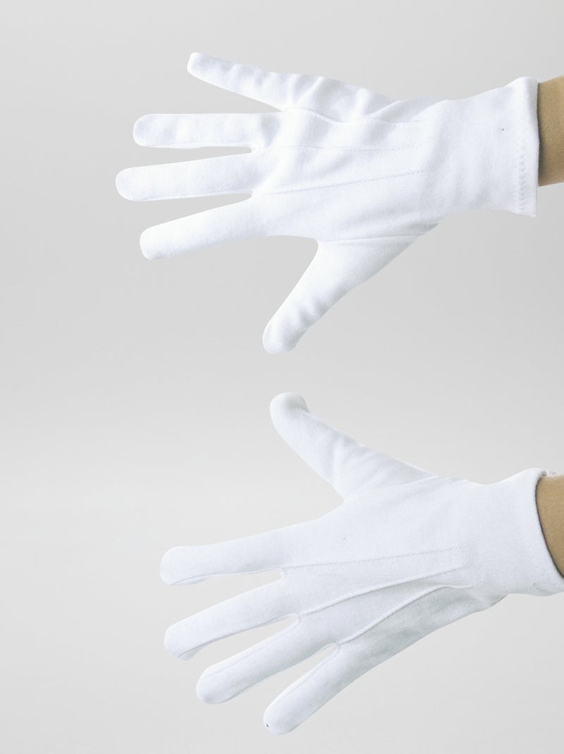 Paire de gants courts blanc - Kiabi