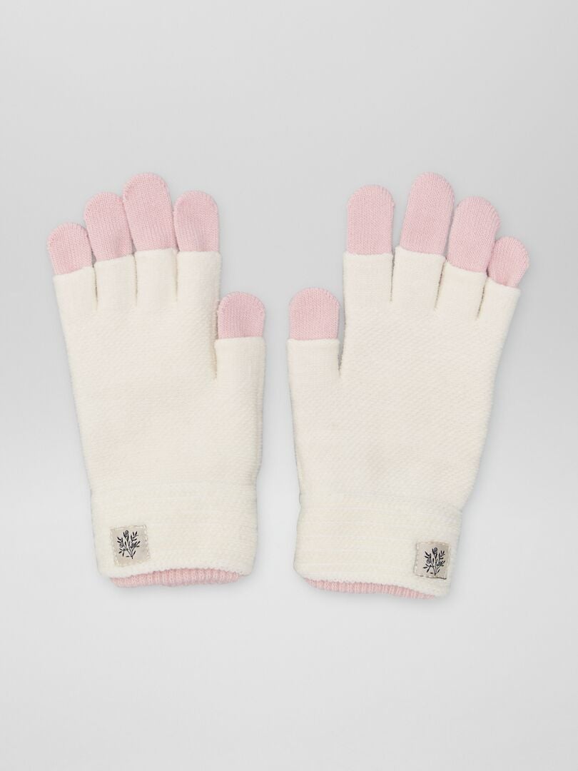Paire de gants courts - blanc - Kiabi - 3.00€